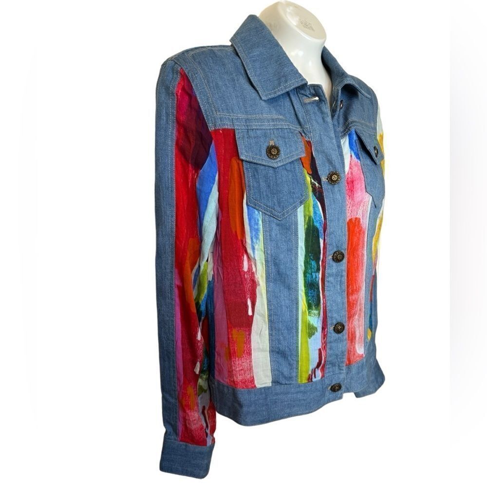 Claire Desjardins Denim Colorful Abstract Jacket - Picture 2 of 8
